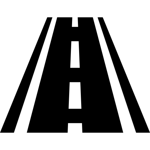 road with broken line